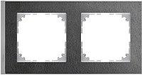 Рамка универсальная Schneider Electric Merten M-Pure Decor 2-м. сланец/алюминий 